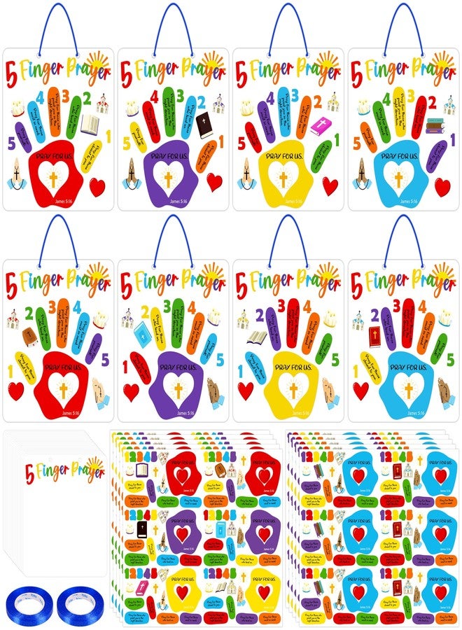 80UncleKimby 40pcs Sunday School Crafts for Kids - Christian Prayer Handprint DIY Kit Bulk for Religious Jesus Gifts, VBS Activities - Image 1